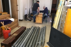 Pipe shop in the Choir Room.