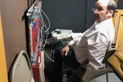 Tony in his wiring office.